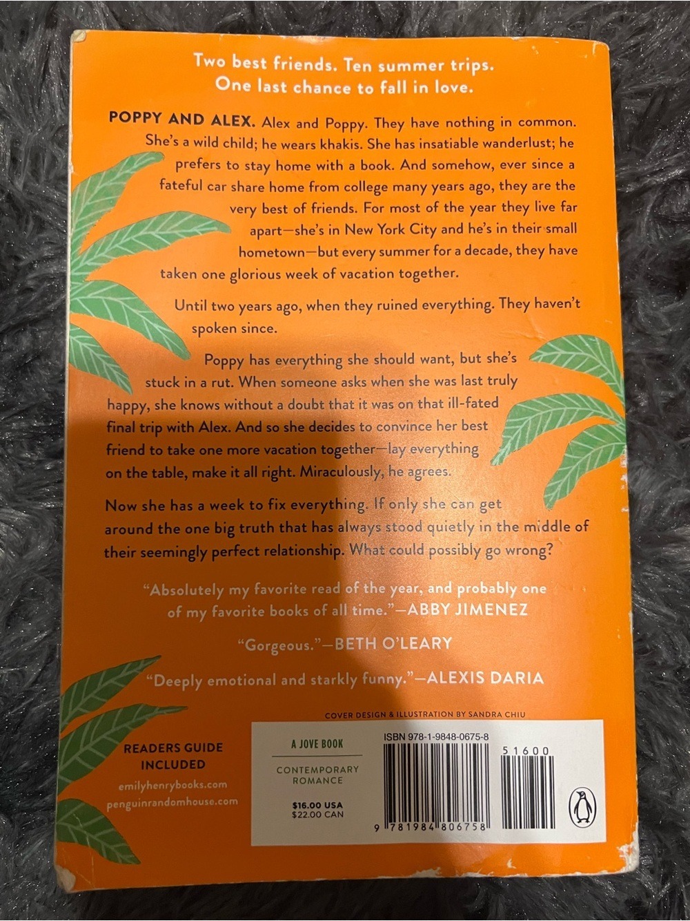 Original Penguin Orange Paperback Back Cover with Green Leaf Illustration - Picture 2 of 5